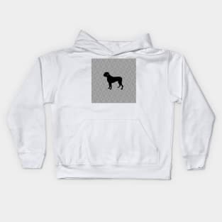 Boxer Dog Lover Gift - Scandi Geometric Silhouette Kids Hoodie